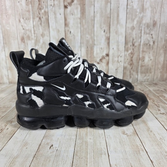 Nike Air Max More Uptempo Black Sneakers Athletic Shoes Size 8‎